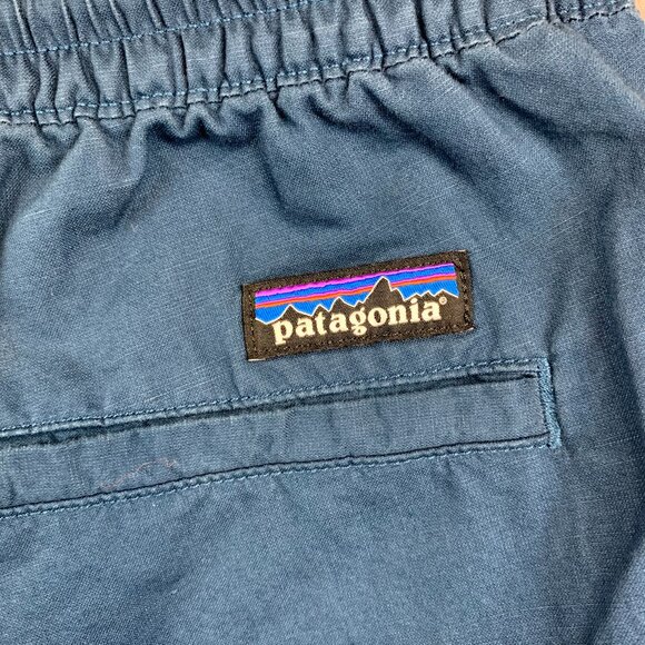 Patagonia Mens Shorts Small Blue Lightweight All-Wear Hemp Volley Organic Cotton - Picture 11 of 11